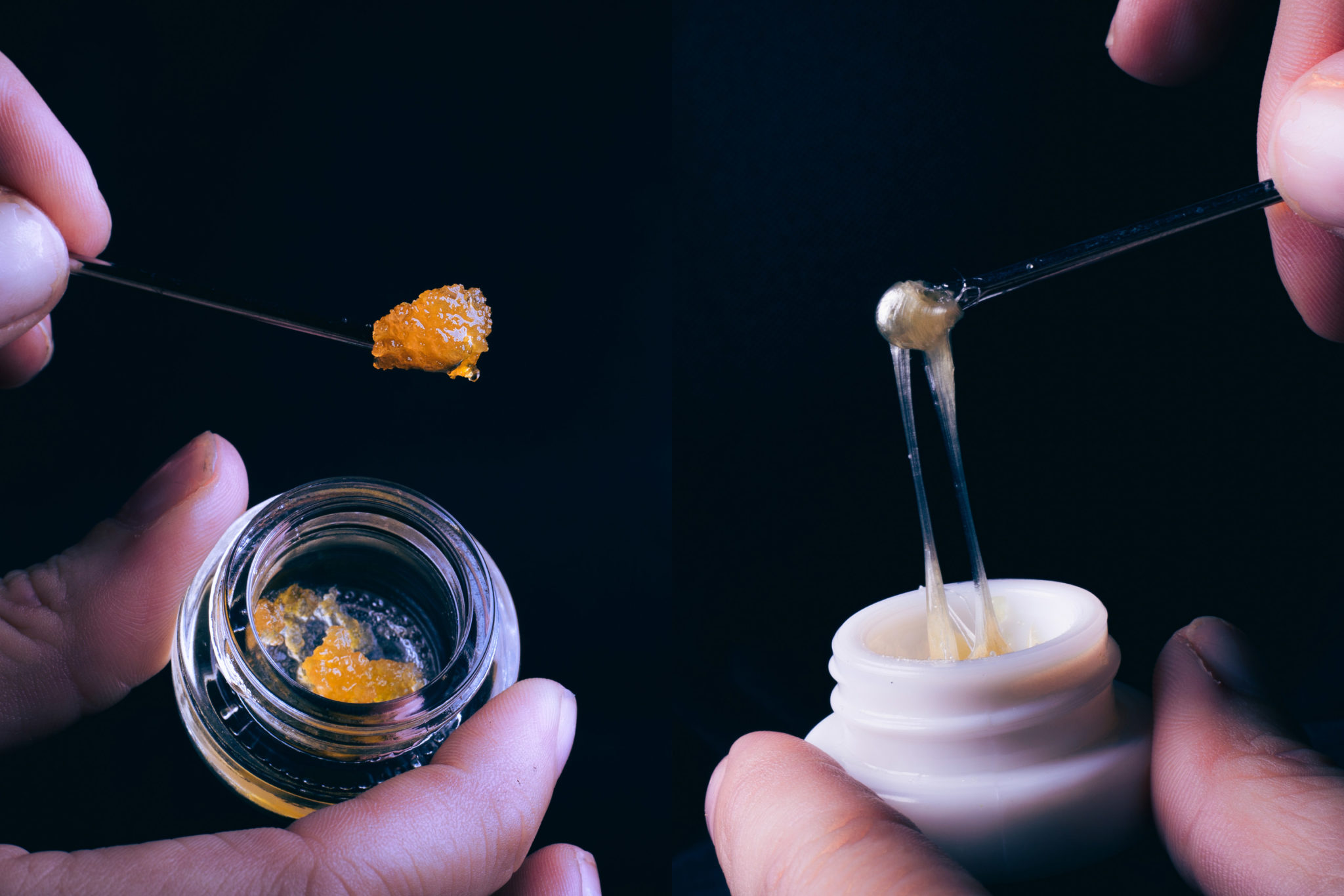 Showing Different types of dabs or cannabis concentrates to explain what are dabs