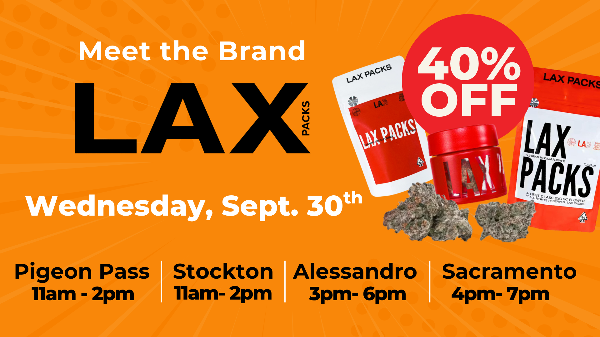 Meet the Brand LAX Packs at Vibe Cannabis 9.30.26